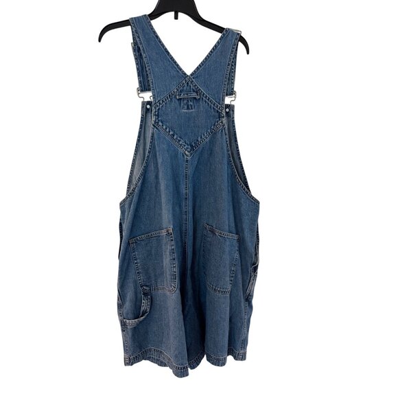 Gap Denim Overalls Womens Large Blue Adjustable Straps Casual Pockets Made In Ph - Picture 3 of 4